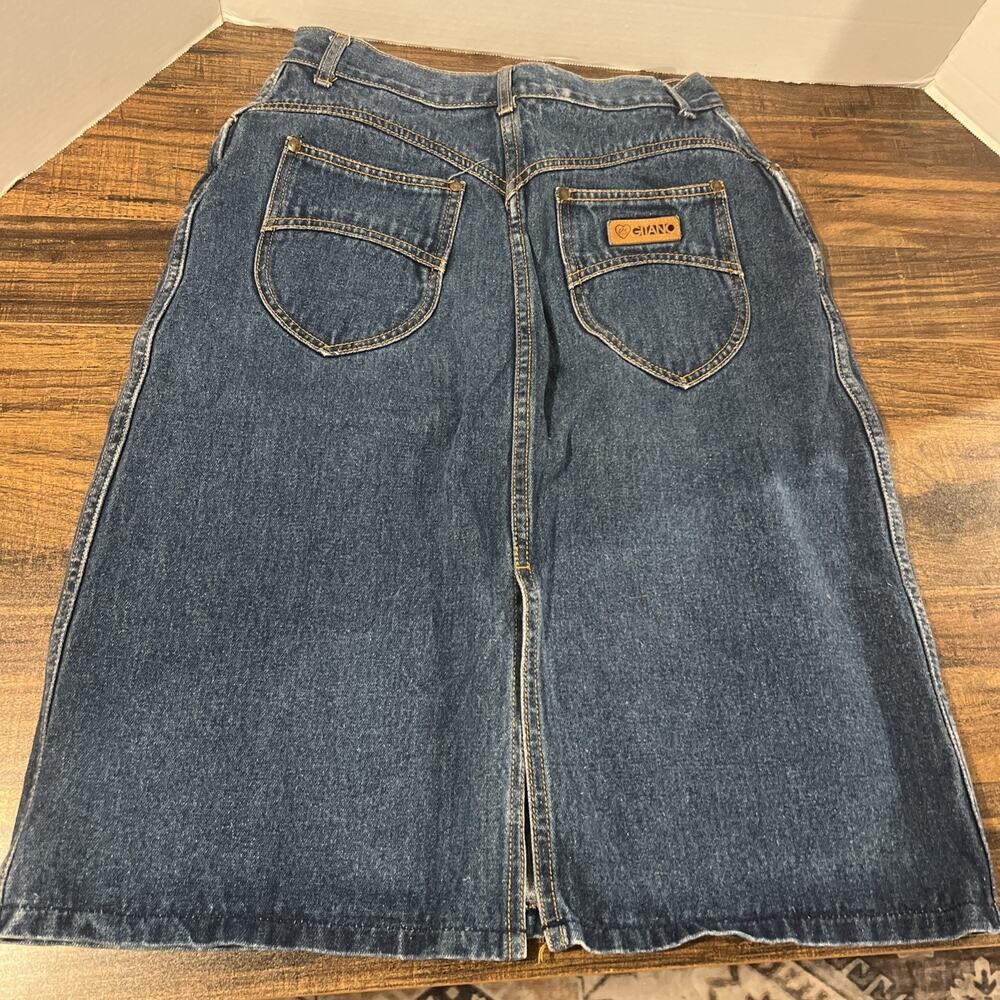 Vintage Gitano 1980's Denim Jean Skirt Size 12 Read